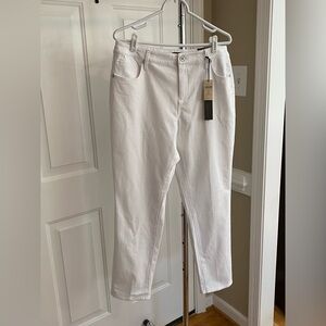 Coldwater Creek Famous Knit White Straight-Leg NWT Jeans